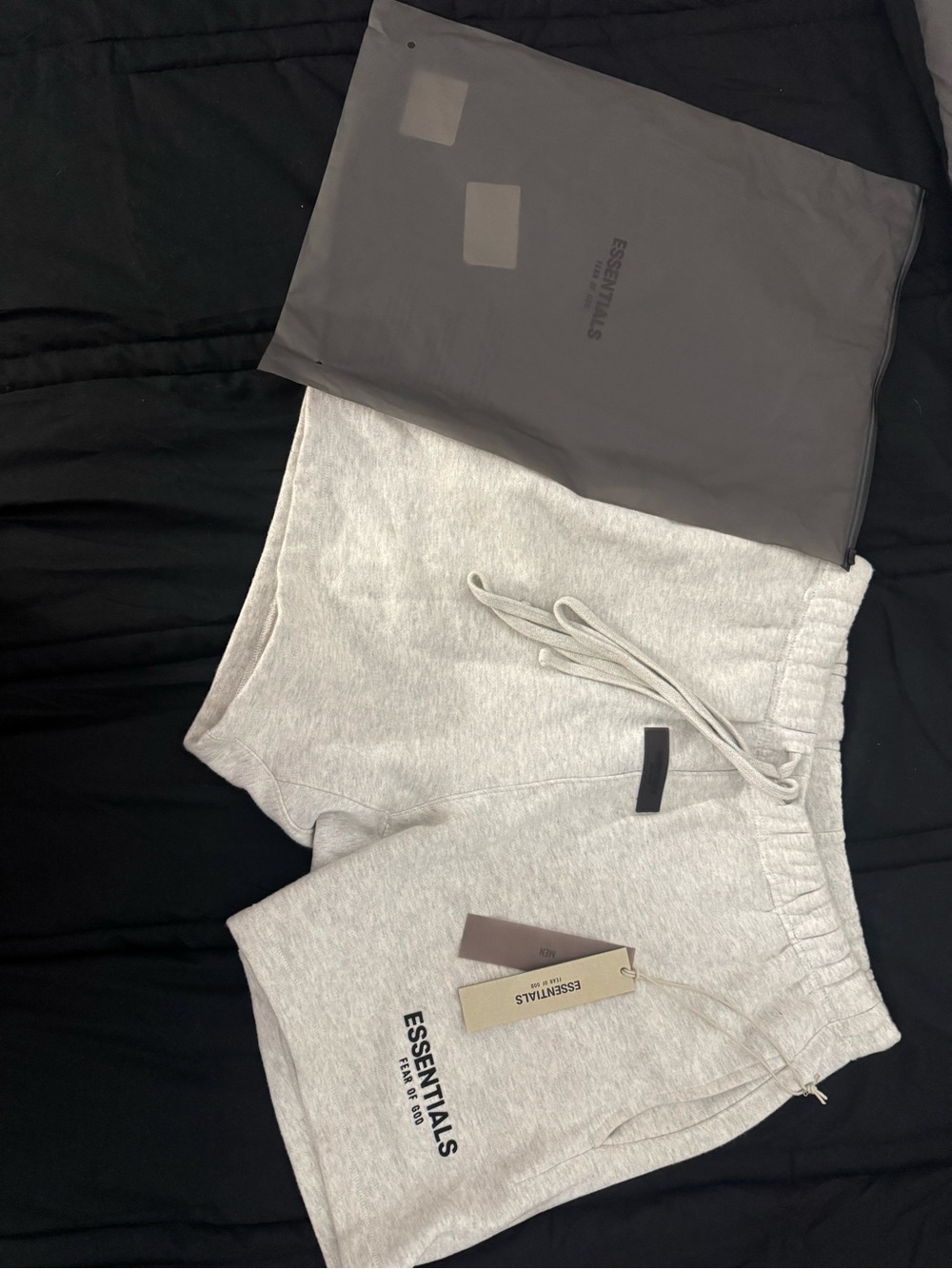 ESSENTIALS Men’s Light Gray Fleece Shorts - Soft Heather Gray